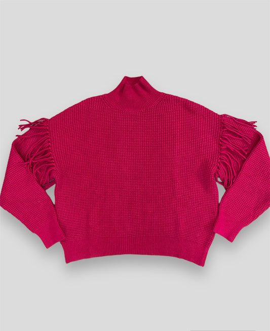 Susy mix maglione frange magenta - Premium MAGLIE from SUSY MIX ELITE - Just €80! Shop now at Amaltea