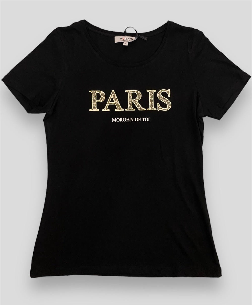 Morgan de toi t-shirt nera frontale