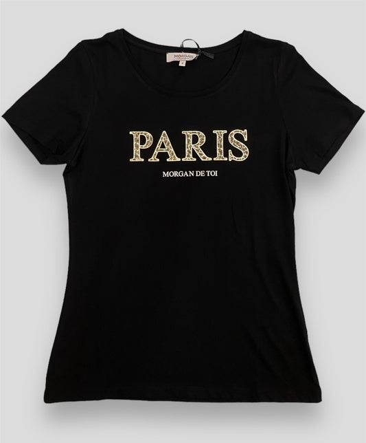 Morgan de toi t-shirt nera frontale