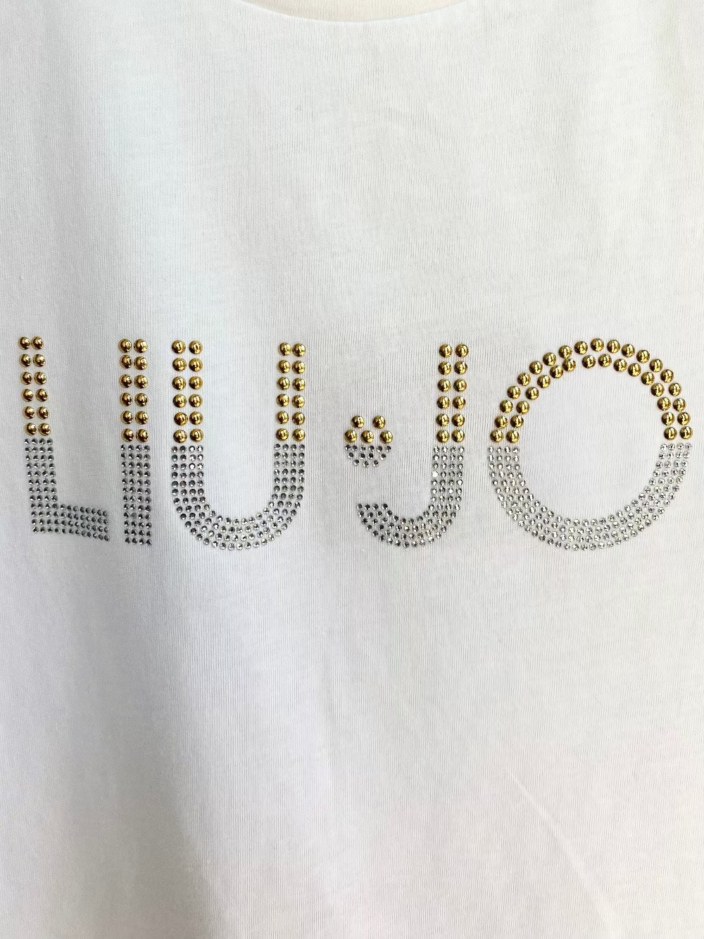 T-shirt Liu Jo logo bianca dettaglio
