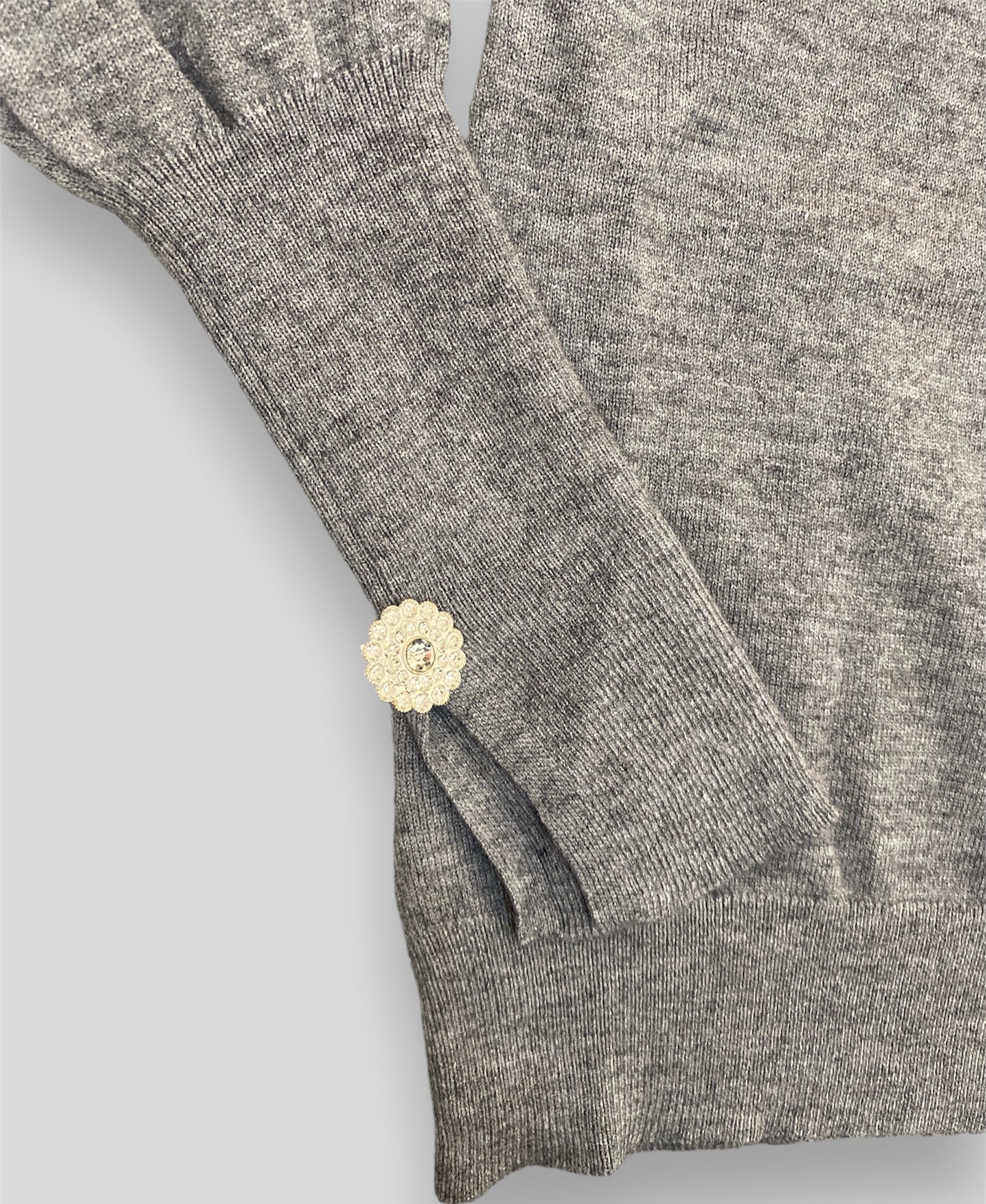 Soya maglioncino grigio dettaglio