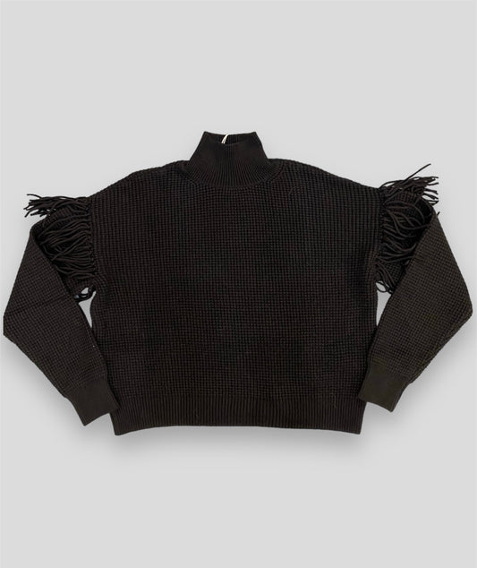 Susy mix maglione nero frange - Premium MAGLIE from SUSY MIX ELITE - Just €80! Shop now at Amaltea