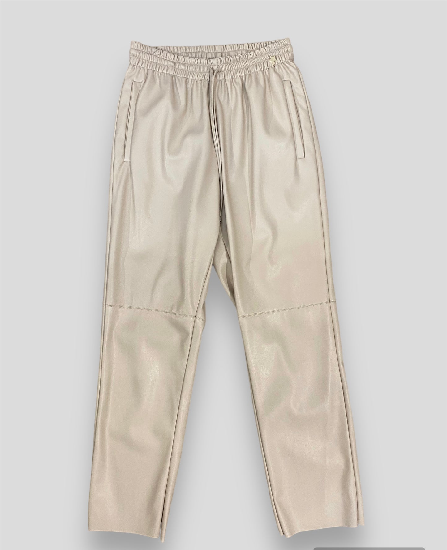 Susy mix pantalone in ecopelle avorio - Premium PANTALONI from SOUVENIR - Just €135! Shop now at Amaltea