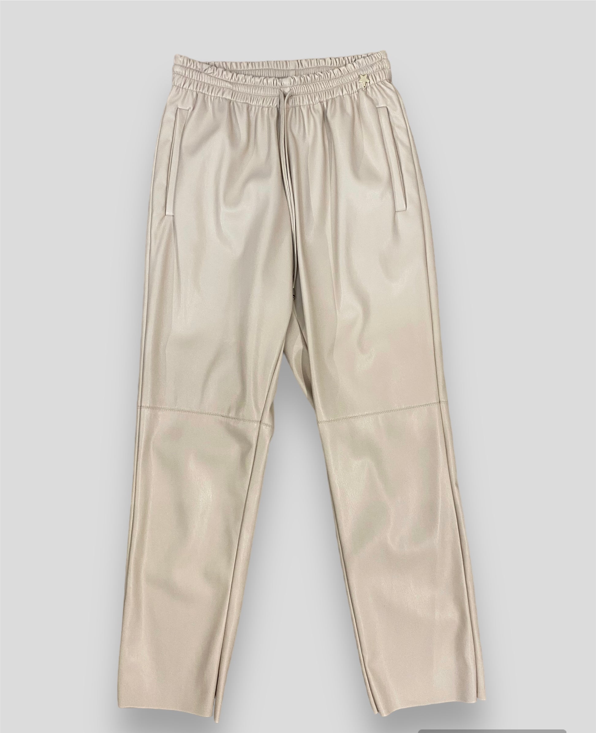 Susy mix pantalone in ecopelle avorio - Premium PANTALONI from SOUVENIR - Just €135! Shop now at Amaltea