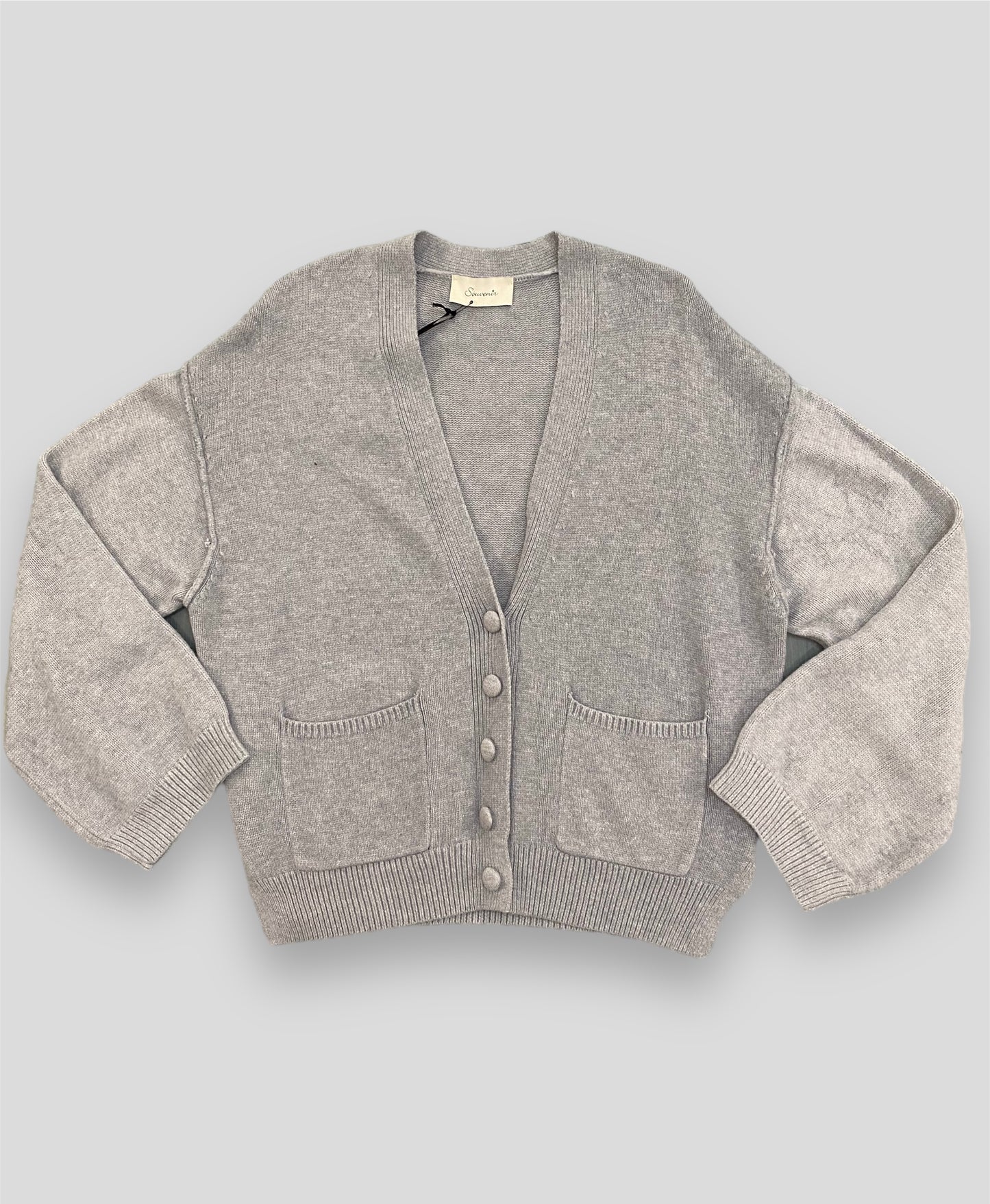 Souvenir cardigan grigio - Premium MAGLIE from SOUVENIR - Just €89! Shop now at Amaltea