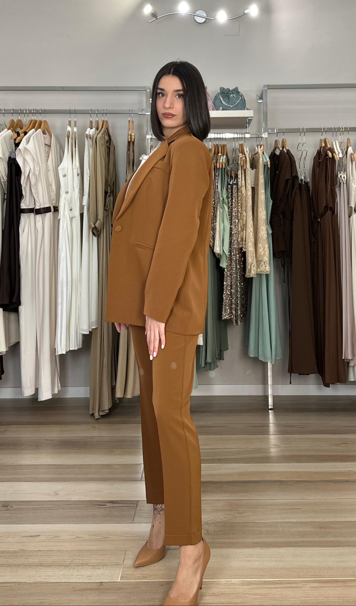 Giacca Maryley marrone laterale