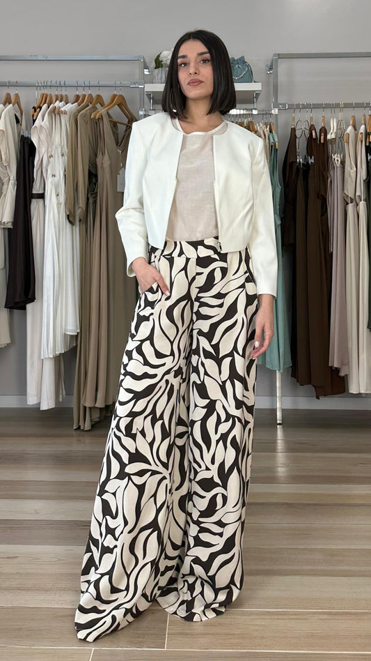 Giacca corta Kocca panna frontale