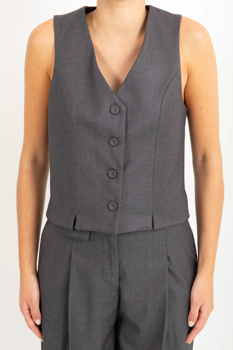 Gilet_corto_Susy_mix_Elite_grigio