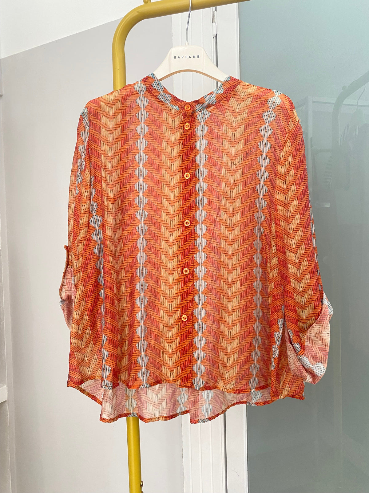 Have one camicia fantasia arancio - CVS-Q494