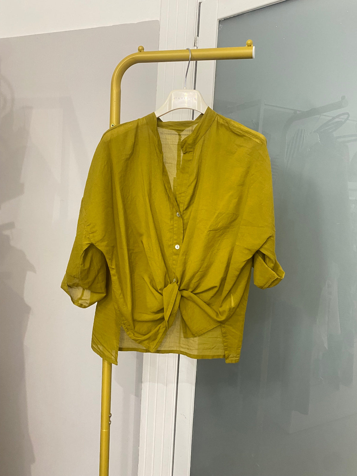 Haveone camicia in mussola verde oliva
