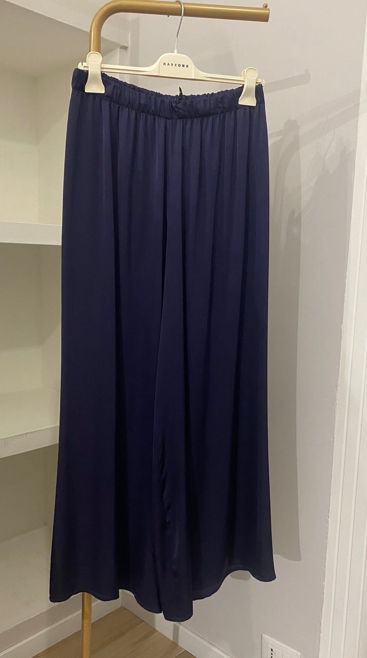 Haveone pantalone in viscosa blu