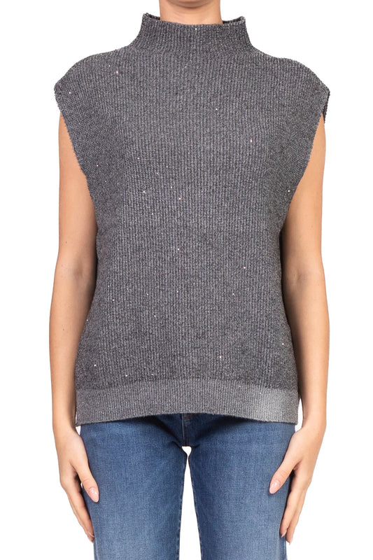 Haveonegiletmicropaillettesantracite