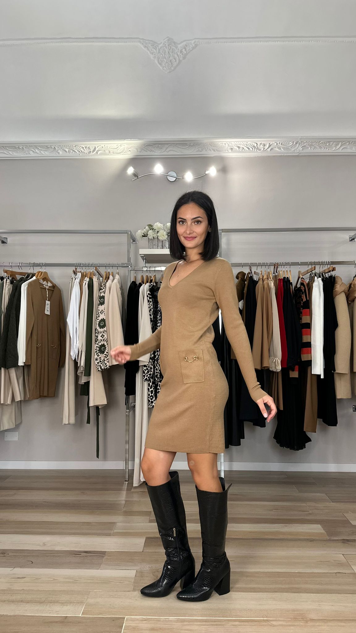 Kocca abito in maglia cammello - Premium ABITI from KOCCA - Just €95! Shop now at Amaltea