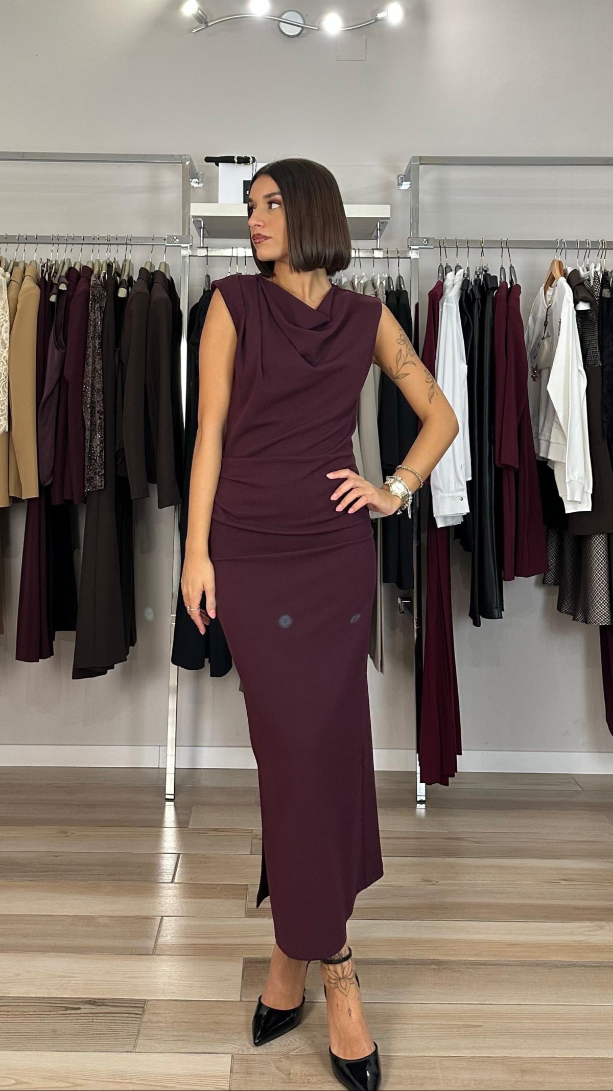 Kocca abito smanicato bordeaux