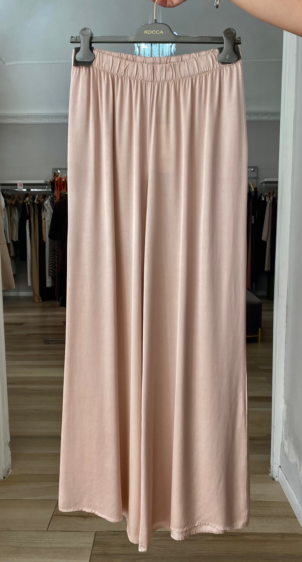 Kocca pantalone in viscosa rosa