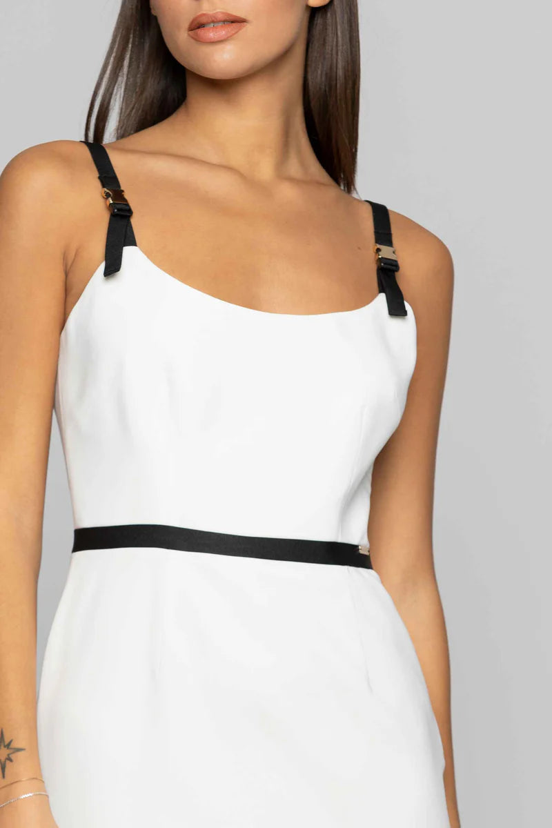 Kocca abito corto bianco dettaglio
