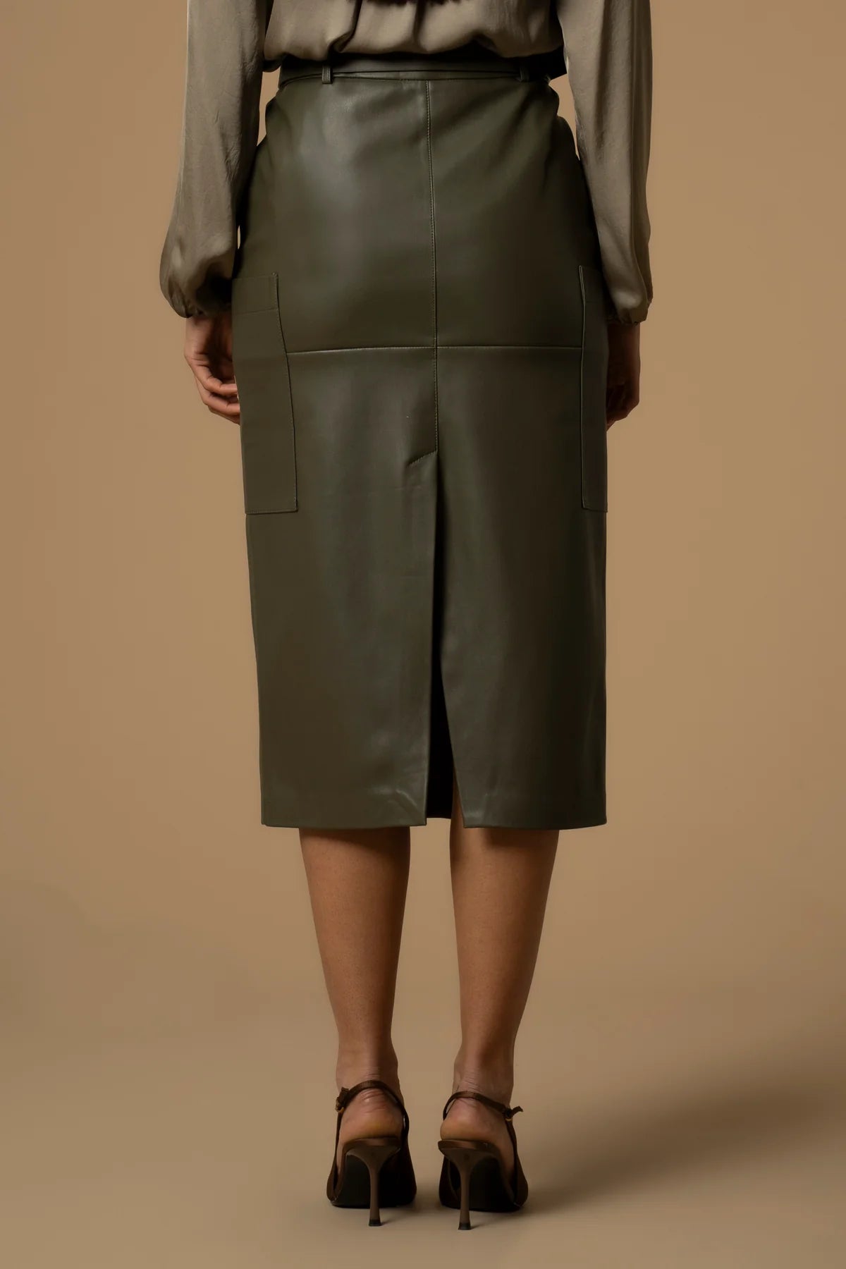 Kocca gonna longuette in ecopelle