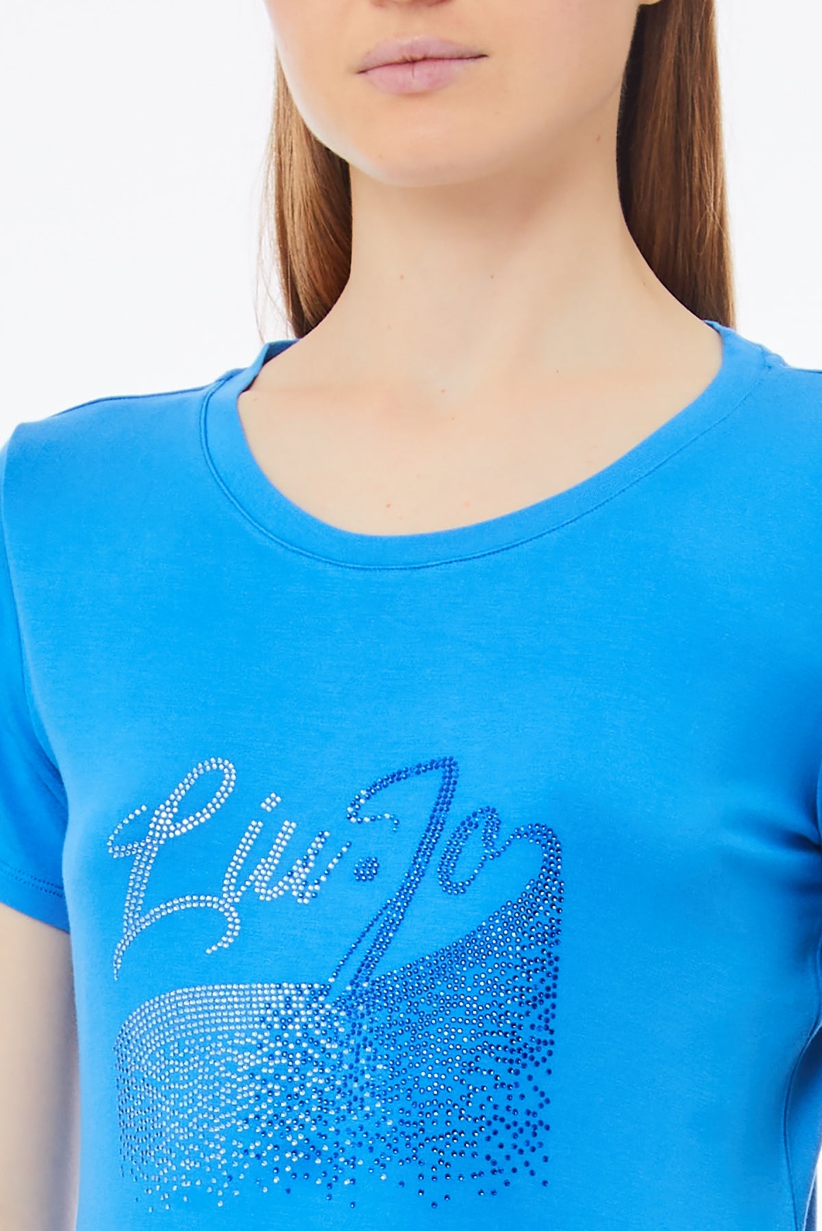 LiuJot-shirtazzurralogostrassdettaglio