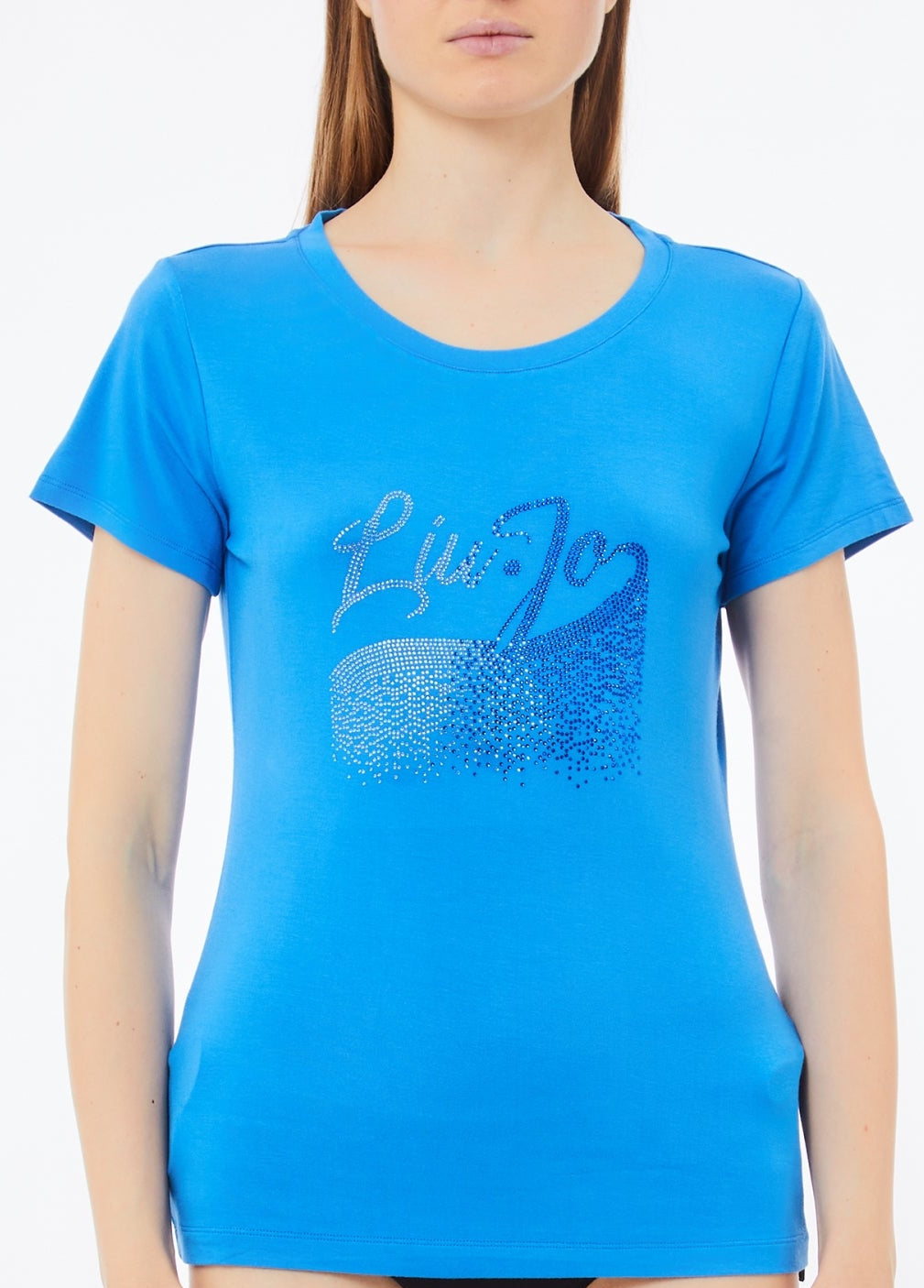 LiuJot-shirtazzurralogostrassfrontale