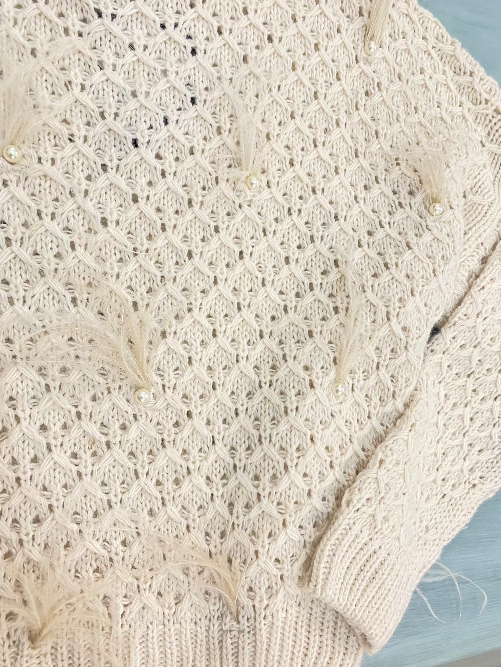 Maglione panna Souvenir dettaglio