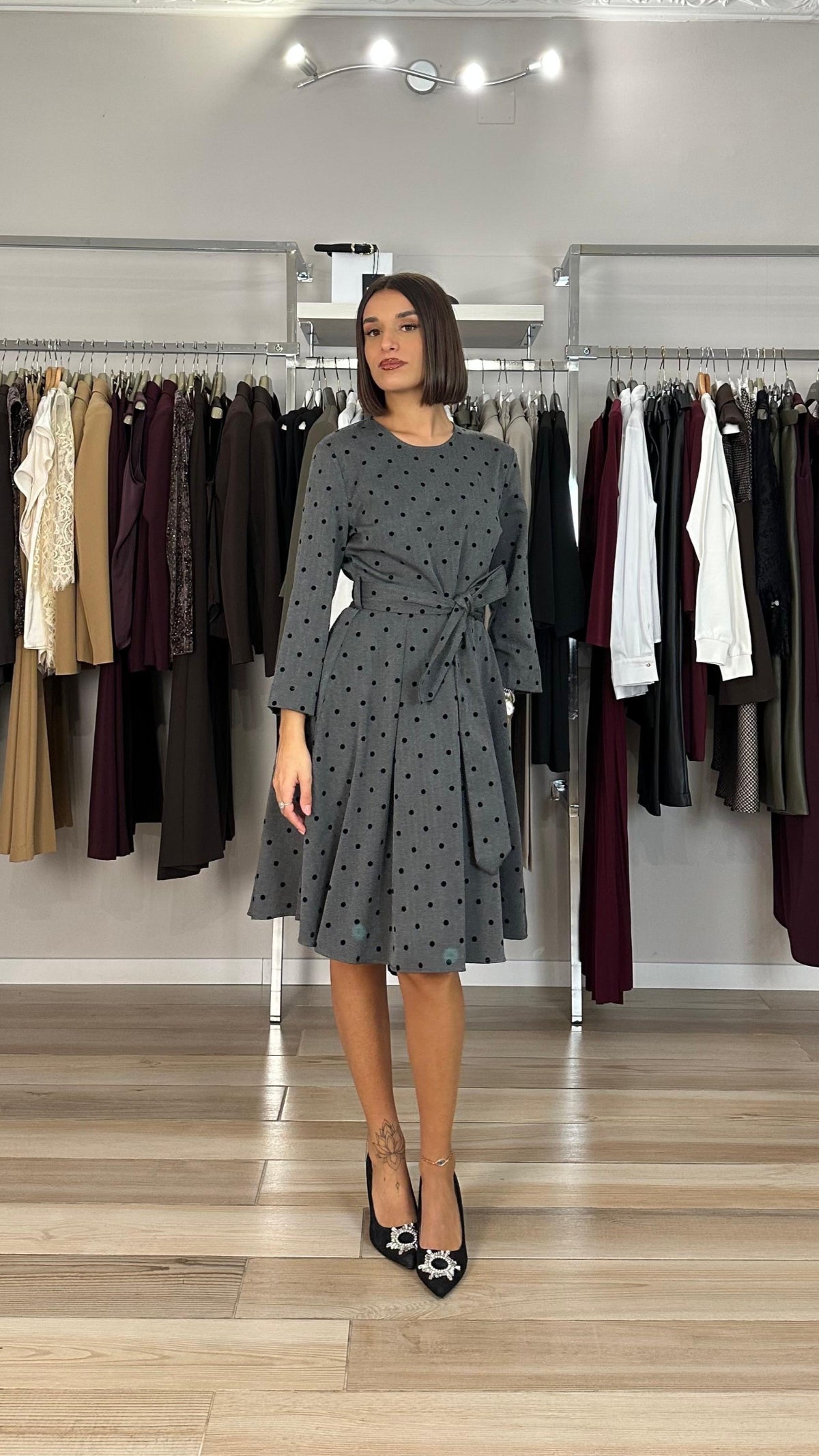 Maryley abito a pois frontale