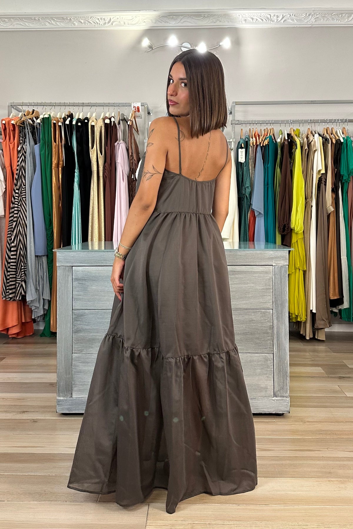 Maryley abito lungo moro retro