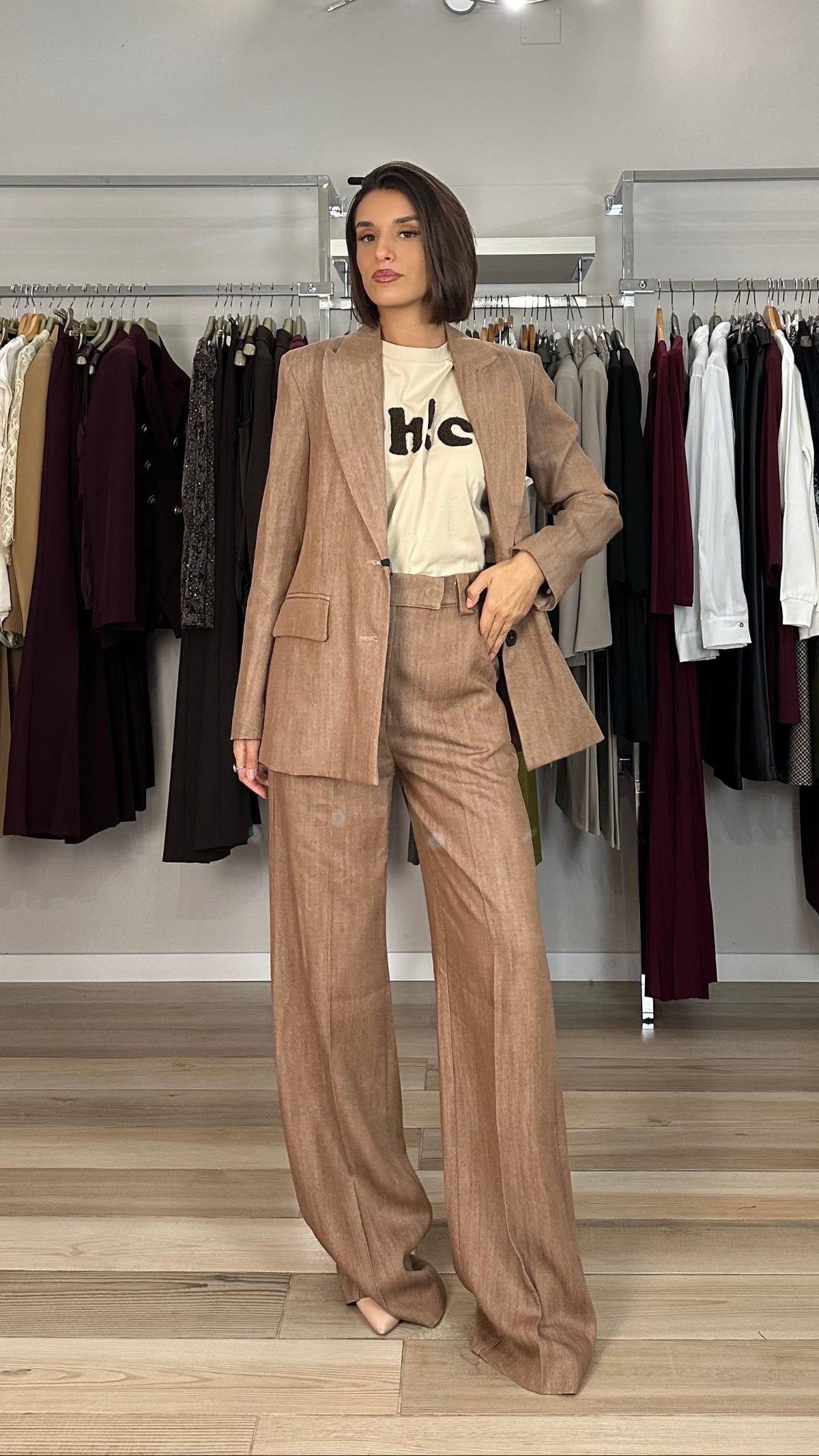 Maryley pantalone palazzo lyocell