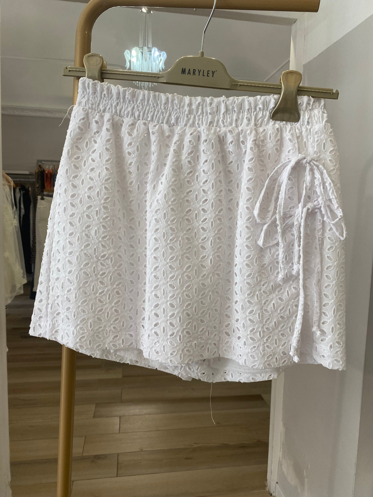 Maryley short in pizzo sangallo