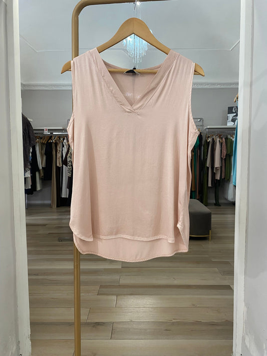 Maryley top in raso rosa