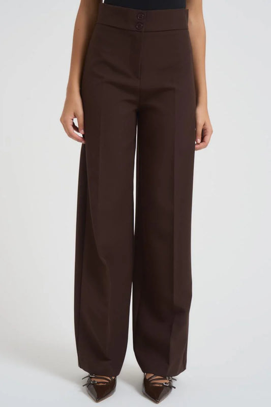 Maryleypantalonepalazzomarronefrontale