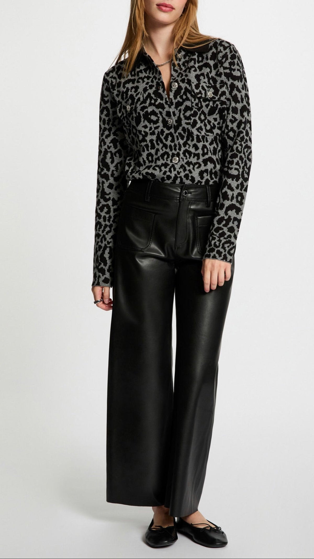 Morgan de toi cardigan leopardato