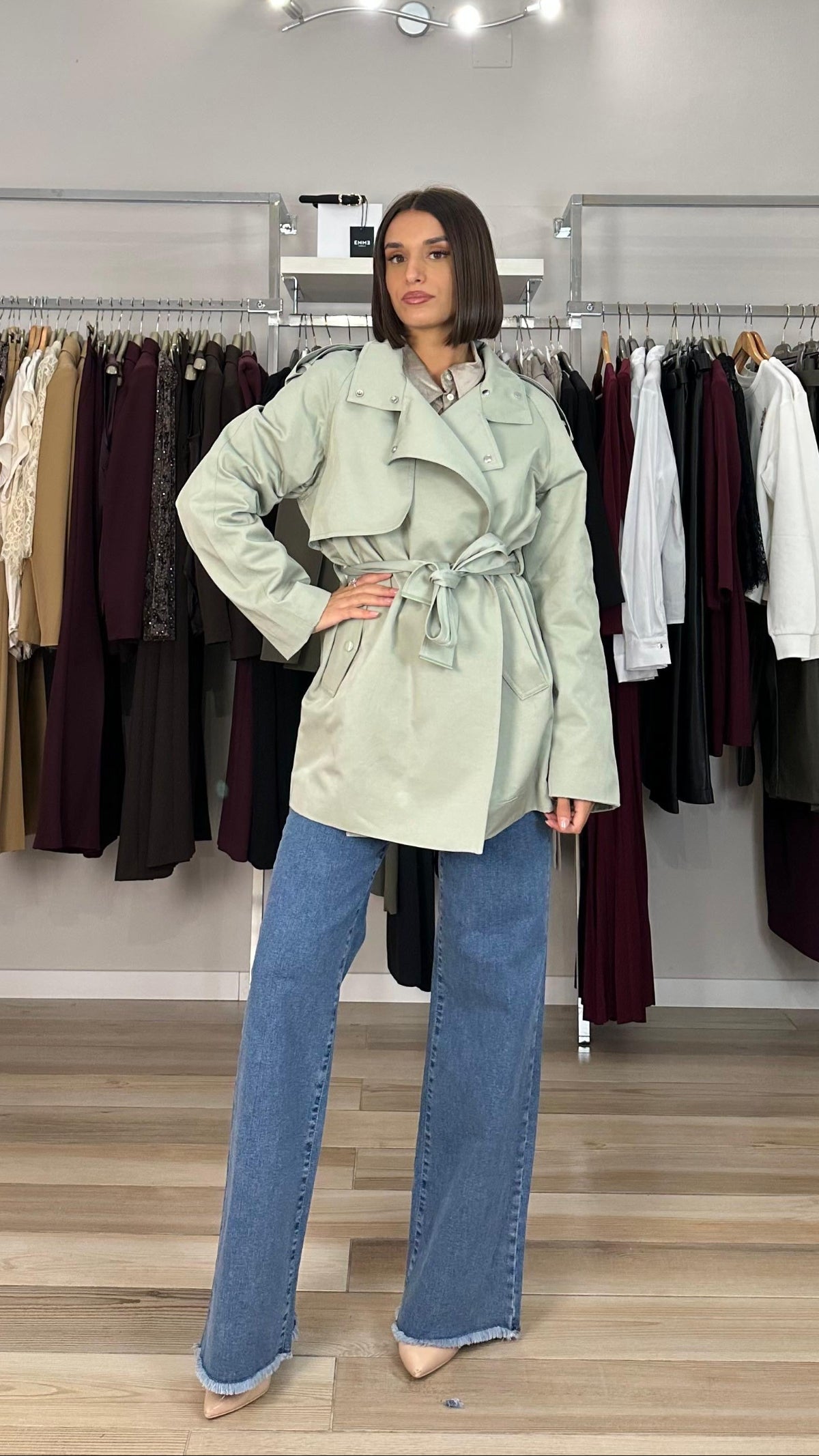 Morgan de toi trench verde