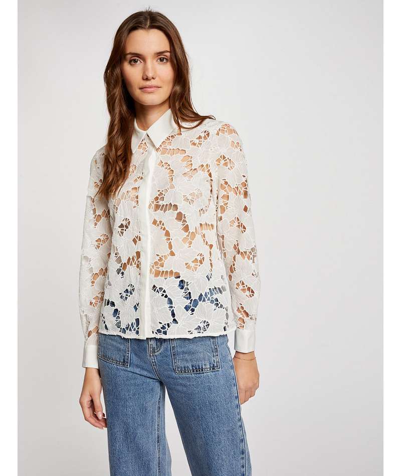 Morgan de toi camicia macramè