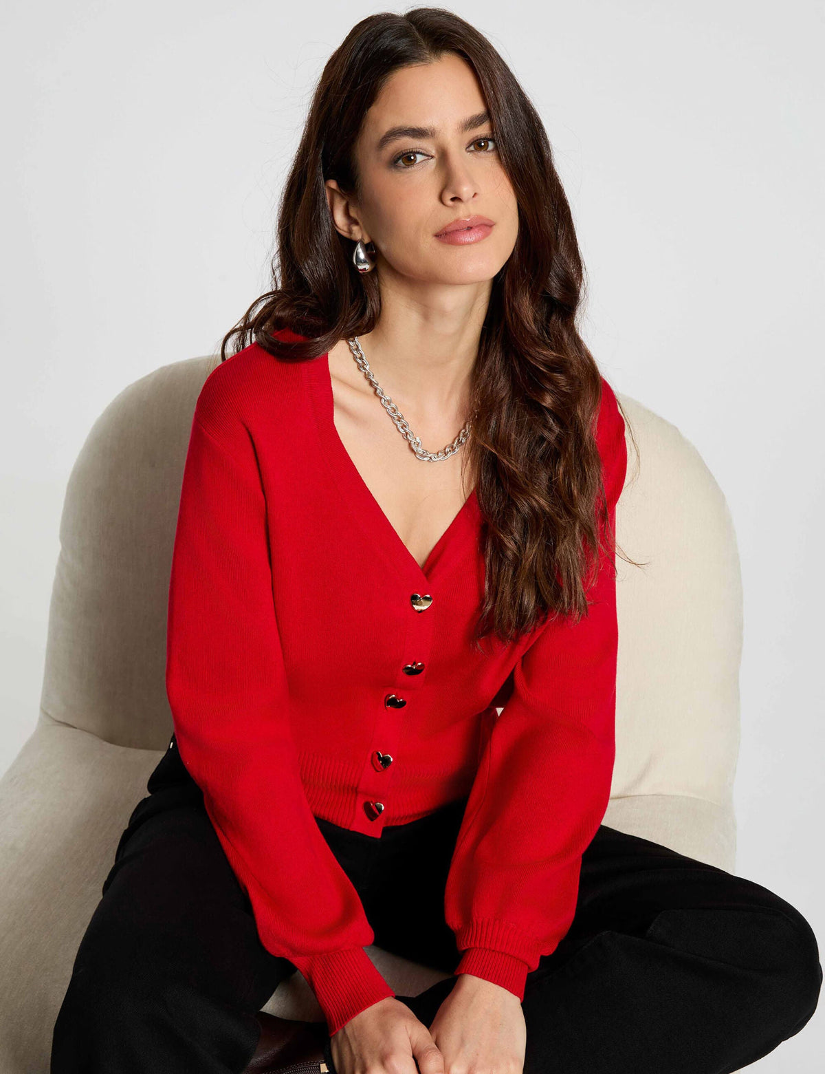 Morgandetoicardiganrossofrontale