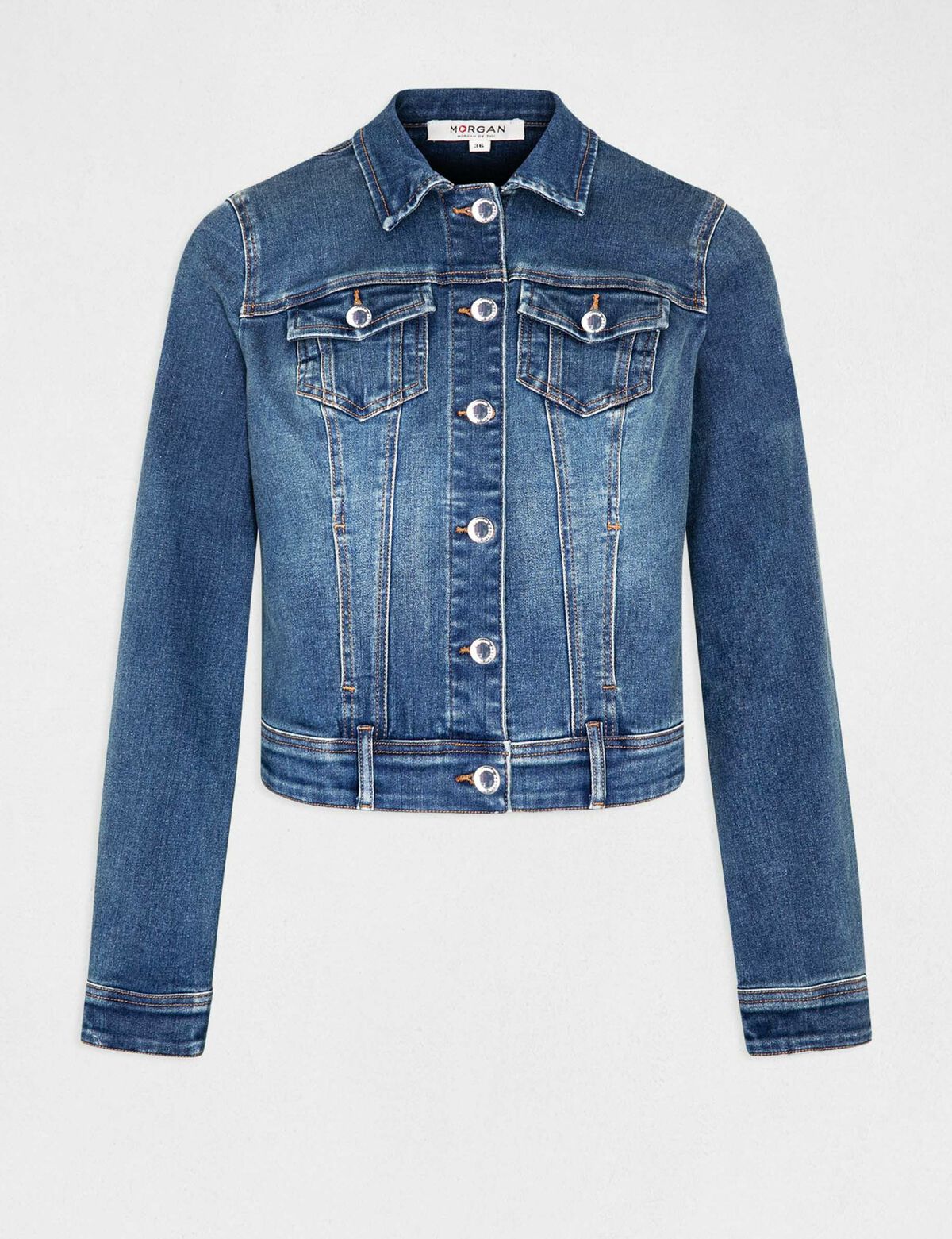 Morgan de toi giubbino a jeans dettaglio