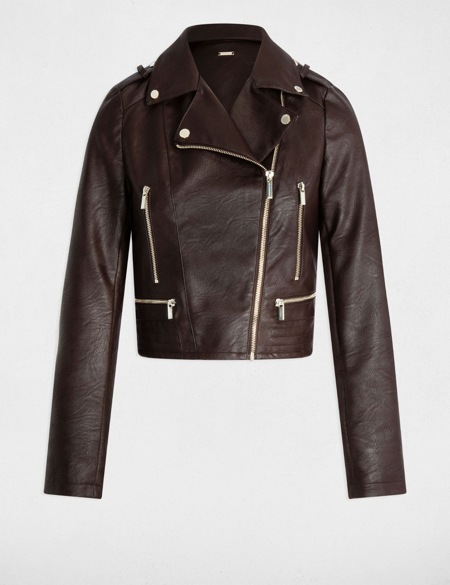 Morgan giacca in ecopelle marrone