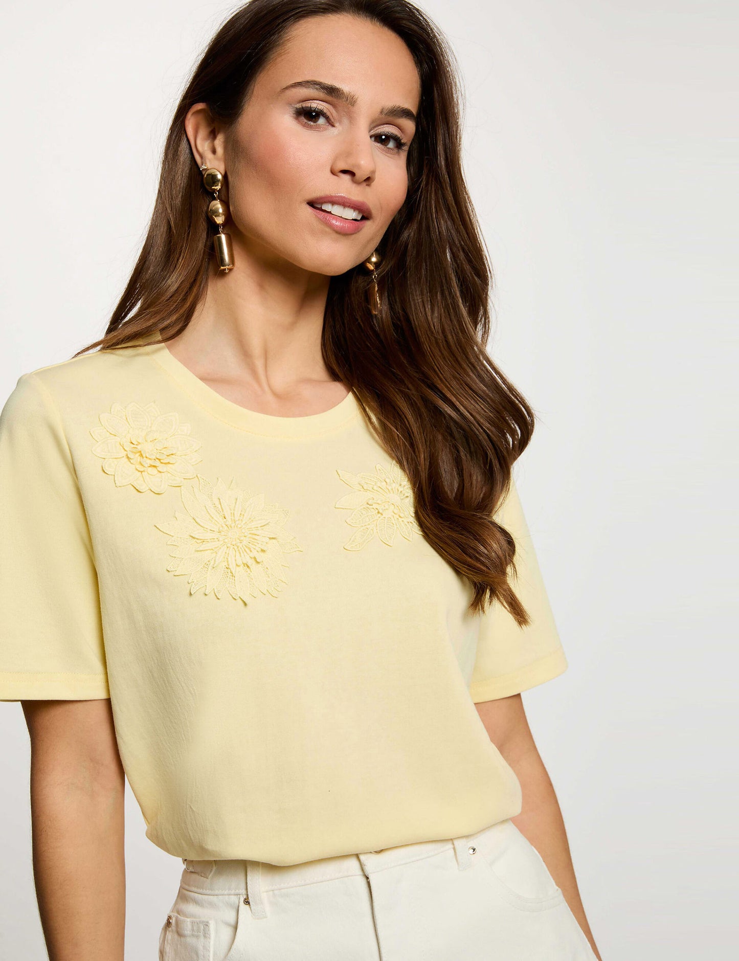 Morgan t-shirt ricami fiori