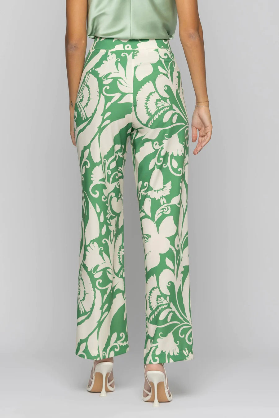 Kocca pantalone fantasia floreale retro