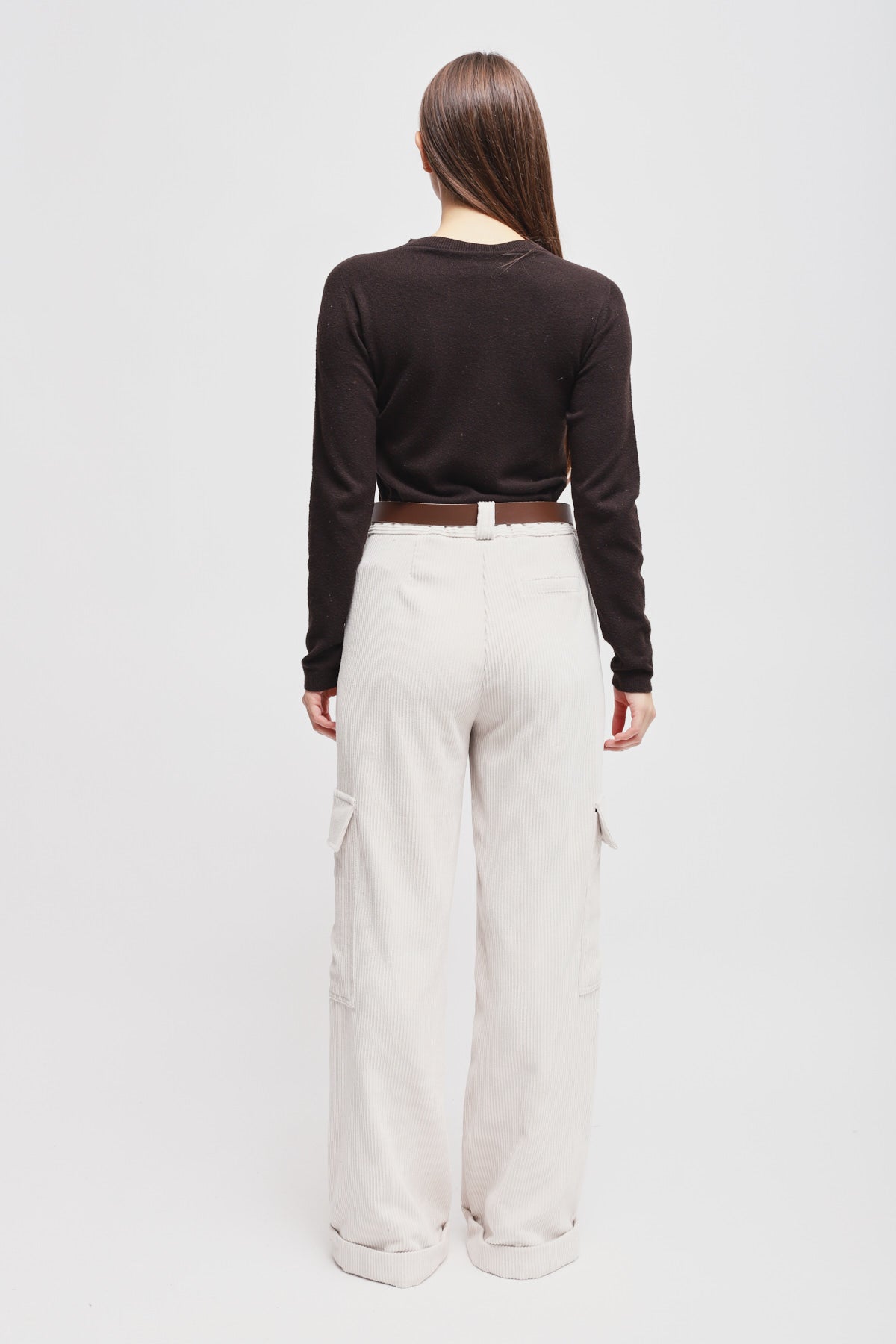 Pantalone Maryley cargo in velluto