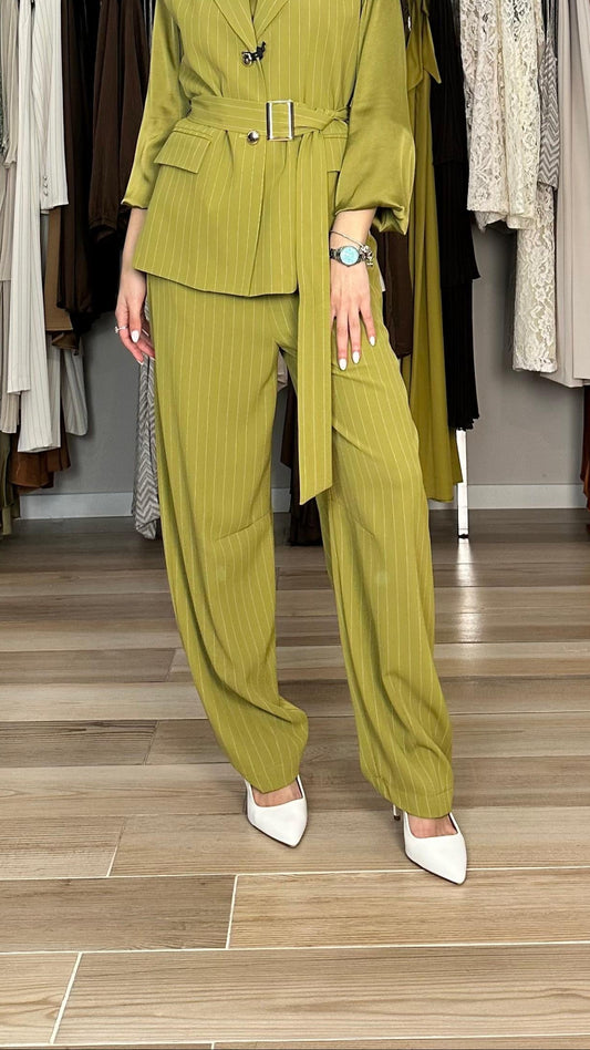 Pantalone gessato Maryley frontale