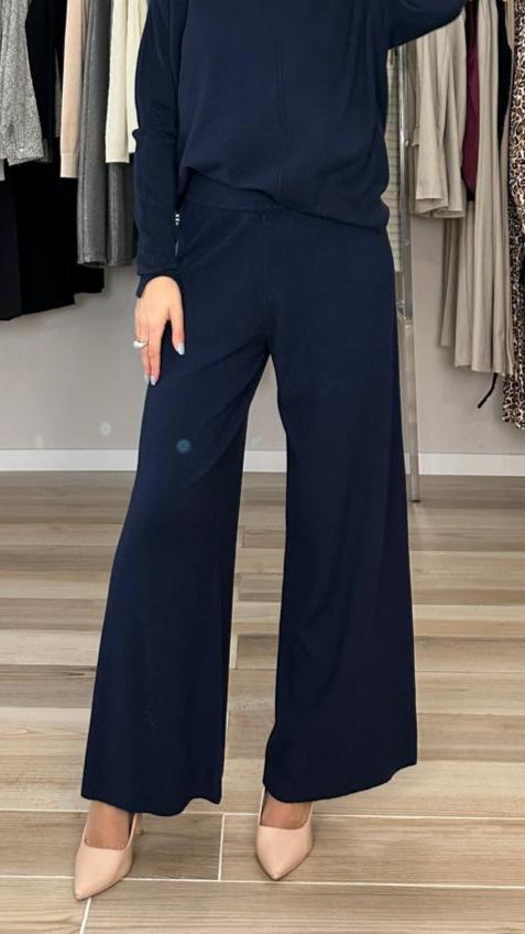Pantalone in maglia Souvenir blu dettaglio