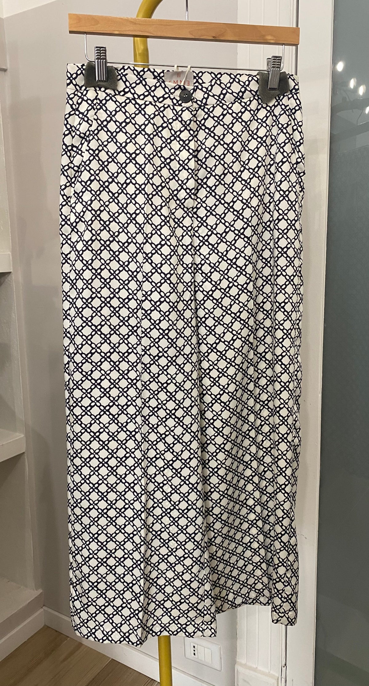 Pantalone palazzo in twill Emme Marella bianco