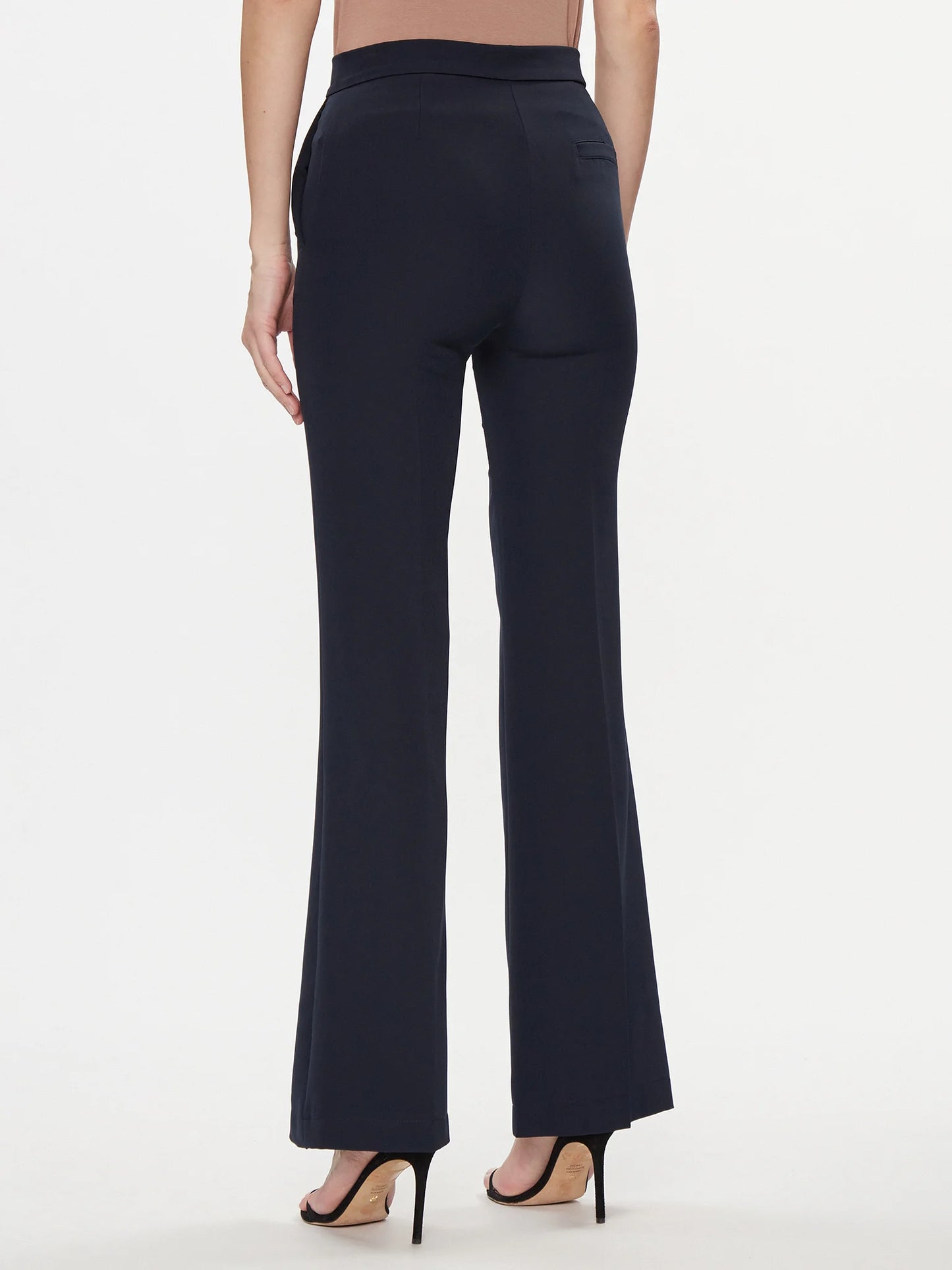 Pantalone a zampa Maryley blu retro