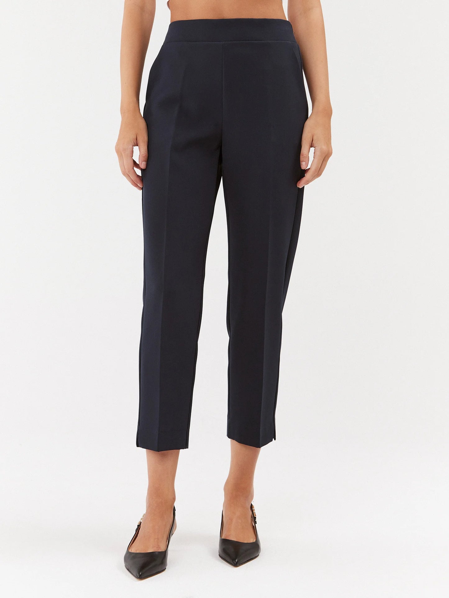 Pantalone dritto Maryley blu frontale