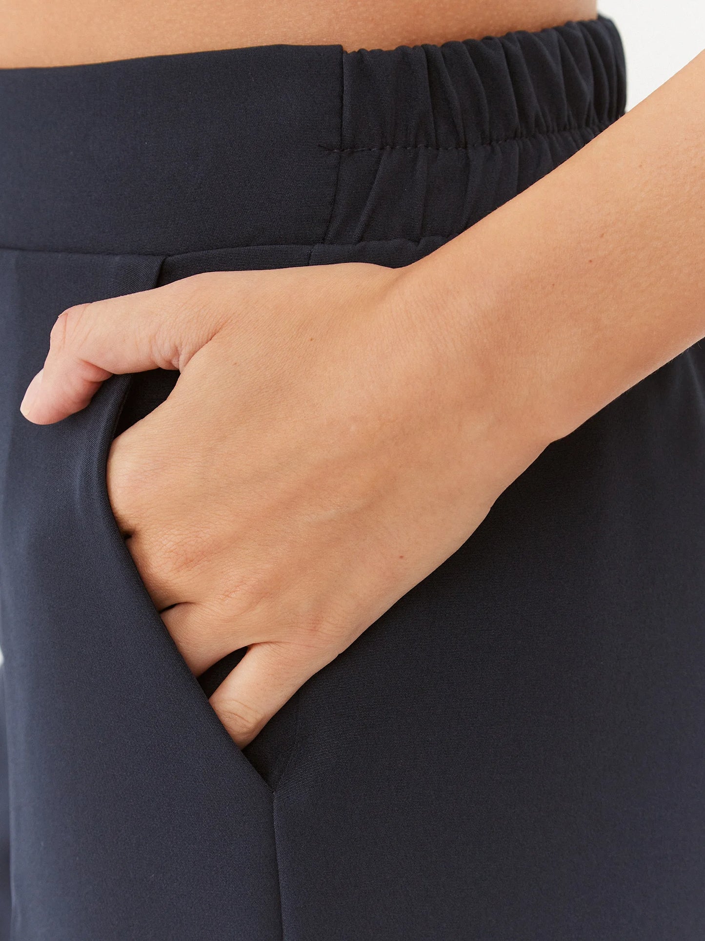 Pantalone dritto Maryley blu laterale