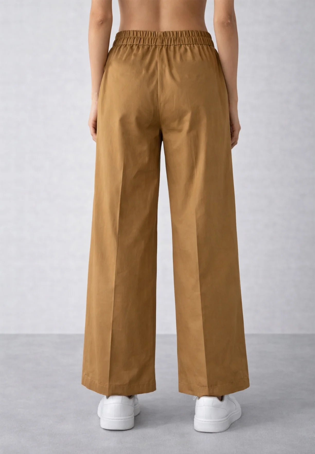Pantaloni_in_cotone_Emme_Marella_cammello_retro