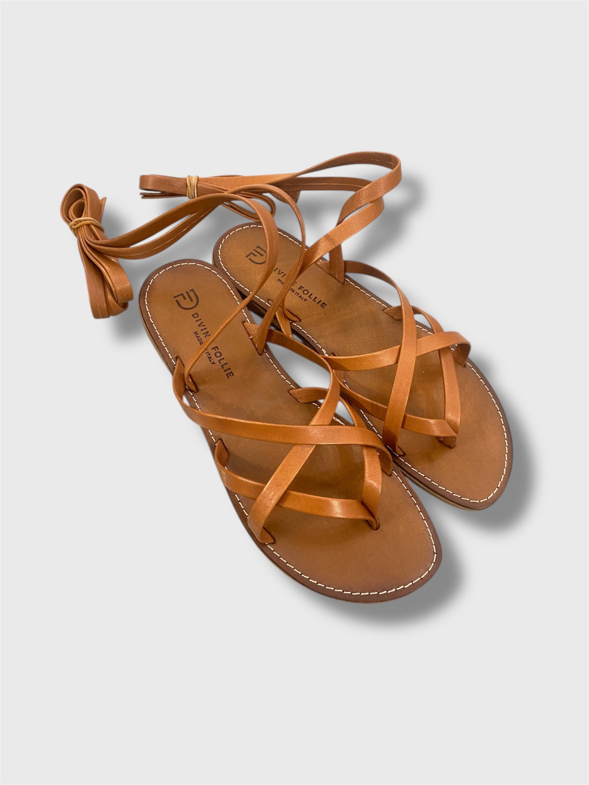 Sandalo cuoio divine follie frontale