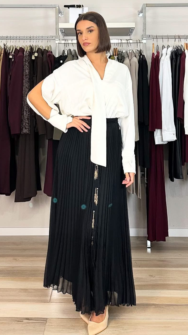 Souvenir gonna plissettata nera