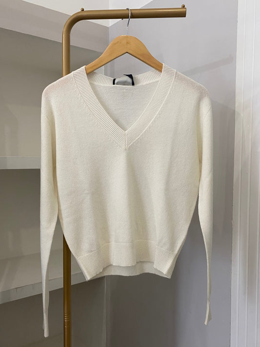 Souvenir maglione panna in lana