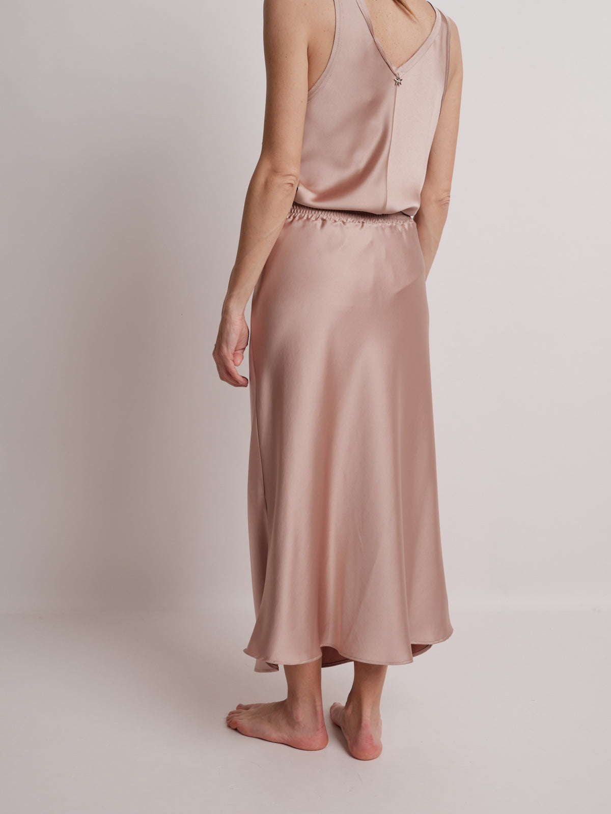 Souvenir gonna midi in satin retro